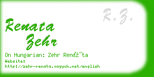 renata zehr business card